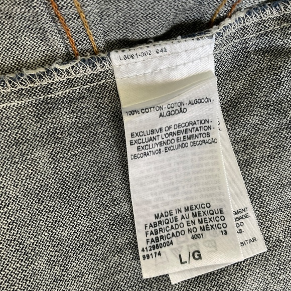 Jean Jacket Denizen from Levi’s Strauss Trucker Jacket Blue Cotton Denim Men’s L - Picture 11 of 12